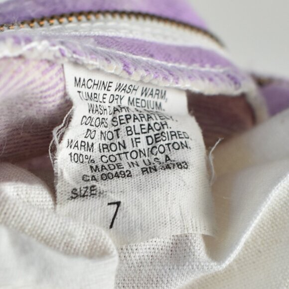 Vintage 80s LEE Denim Acid Wash Purple Pencil Skirt - 7 - Picture 10 of 11